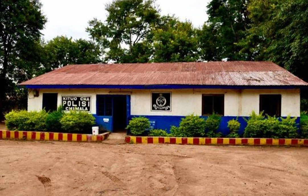 The repainted Chimala police station